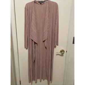 Atmosphere Primark Long Line Cover Up Duster Evening Coat Crepe Dusty Pink M 4